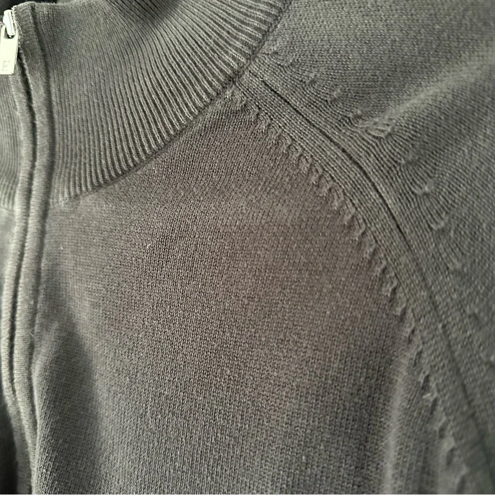 Faconnable 1/4 Zip Sweatshirt 100% Cotton |‎ Charcoal Grey
